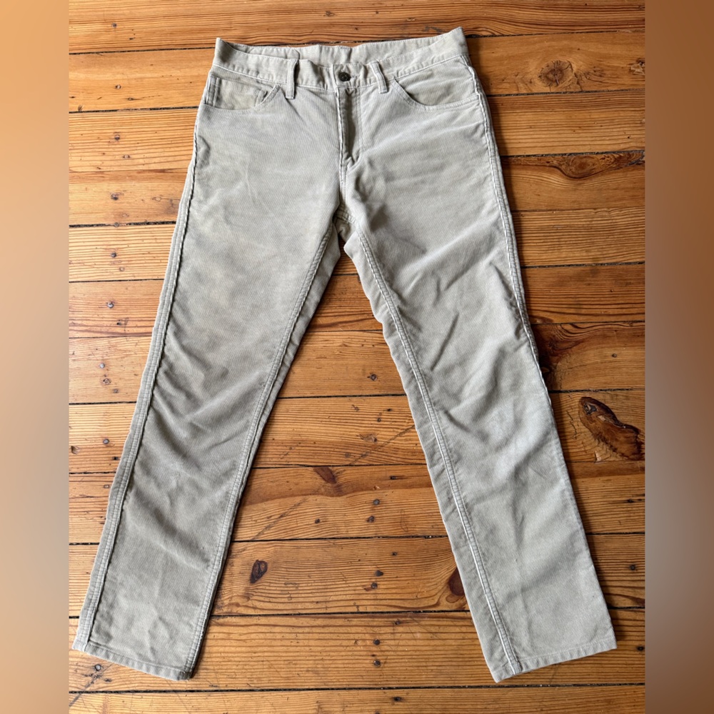 Visvim Slim Chino Pants Olive Green Cotton Cow Hide Trim Made in Japan S